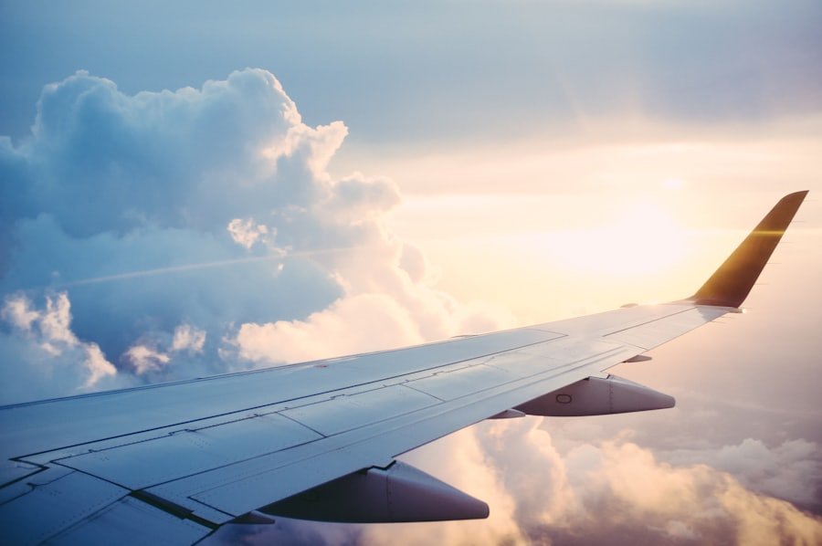 Flight departure from Manila