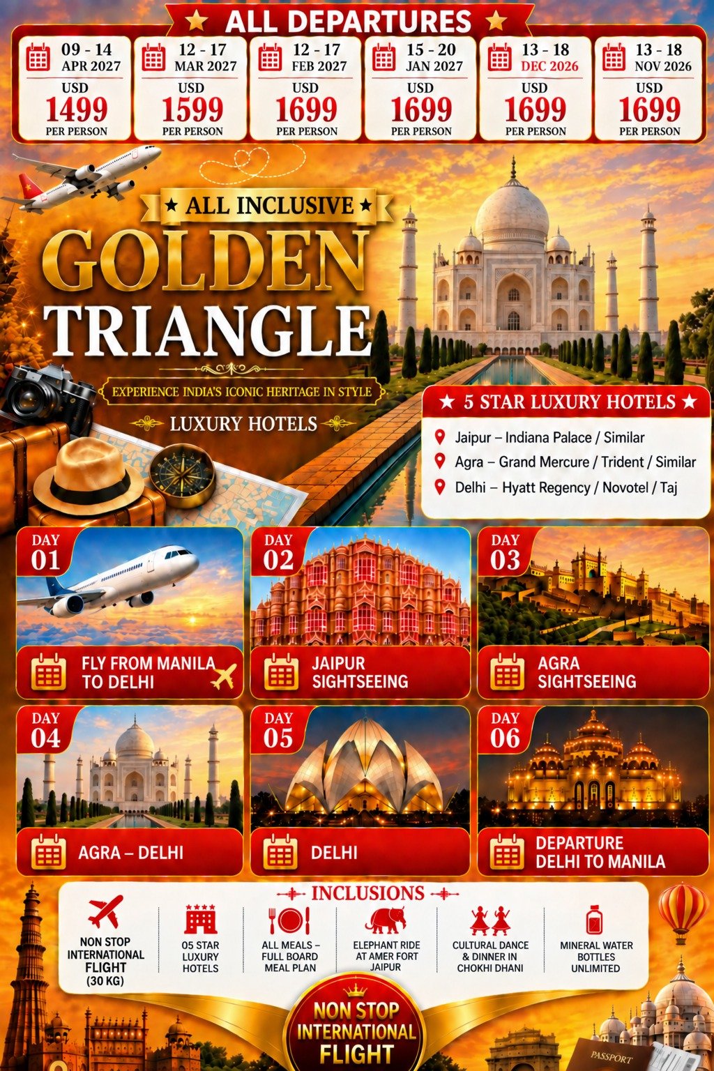 All Inclusive Golden Triangle fixed departures
