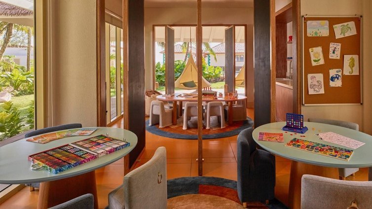 Arts and crafts area at the Kuda Velaa Kids&rsquo; Club