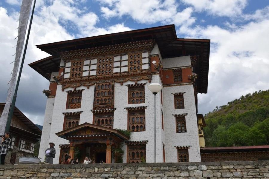 Traditional Bhutanese architecture at the Folk Heritage Museum, Thimphu