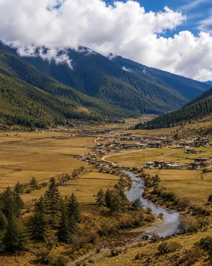 The glacial Phobjikha valley