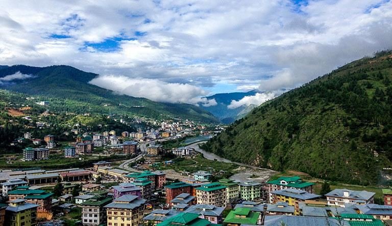 Thimphu town in the valley
