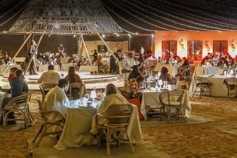 Arabian Majlis themed gala dinner at a desert camp